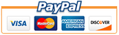 We accept Visa, MasterCard, American Express, Discover & Paypal